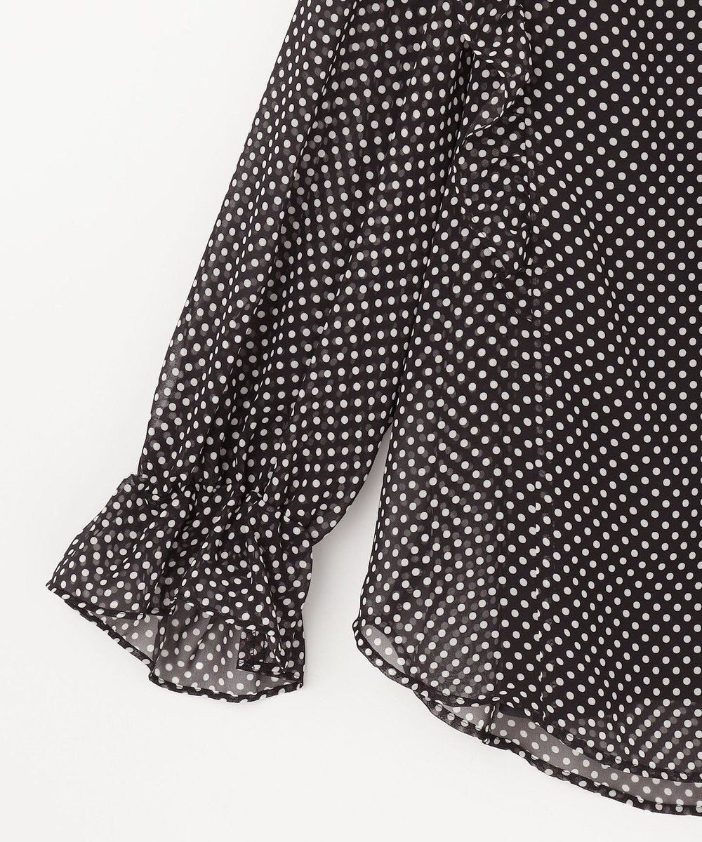 GRACE CONTINENTAL ドットラッフルブラウス 