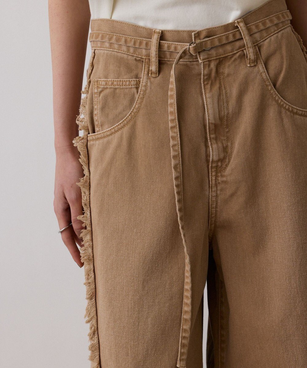 GRACE CONTINENTAL フリンジバギーパンツ 