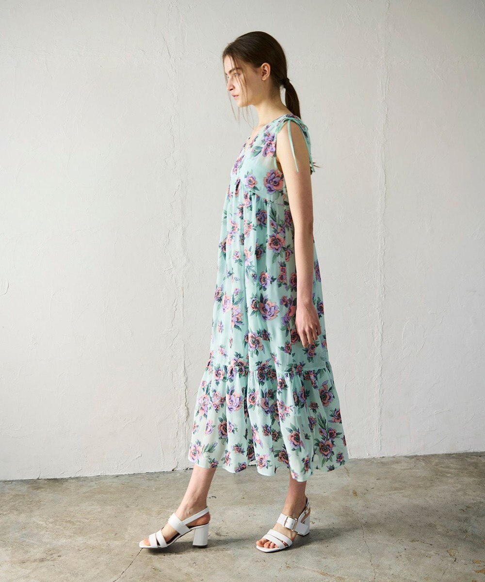 GRACE CONTINENTAL エスニックフラワー刺繍ワンピース 