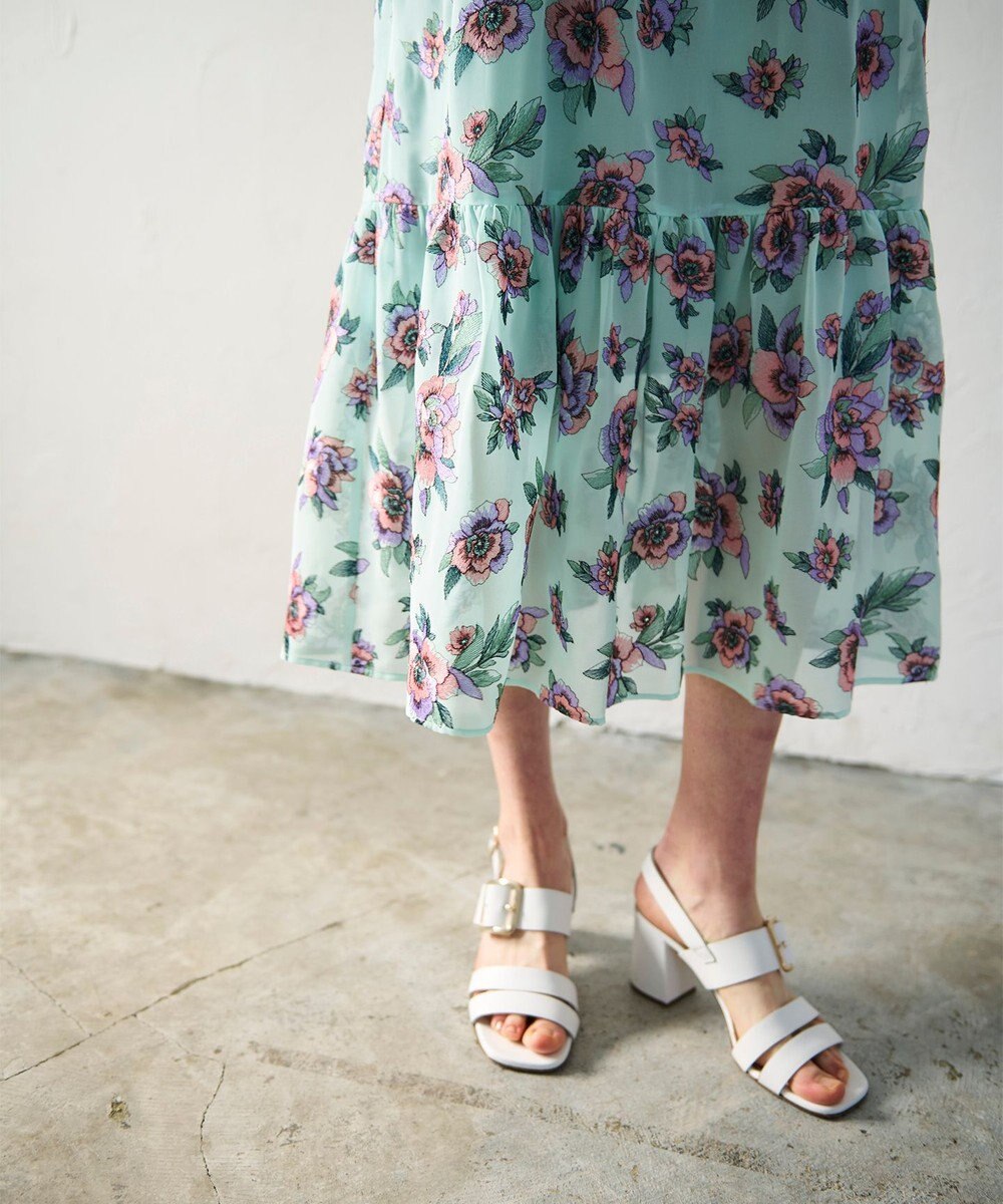 GRACE CONTINENTAL エスニックフラワー刺繍ワンピース 