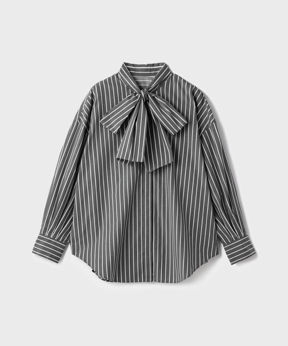 GRACE CONTINENTAL ストライプビッグボウブラウス 