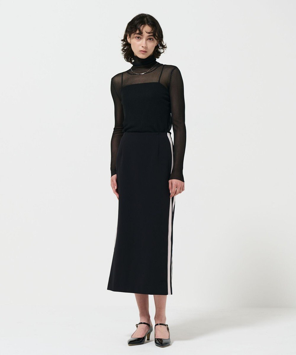 GRACE CONTINENTAL シアーリブタートルトップ 