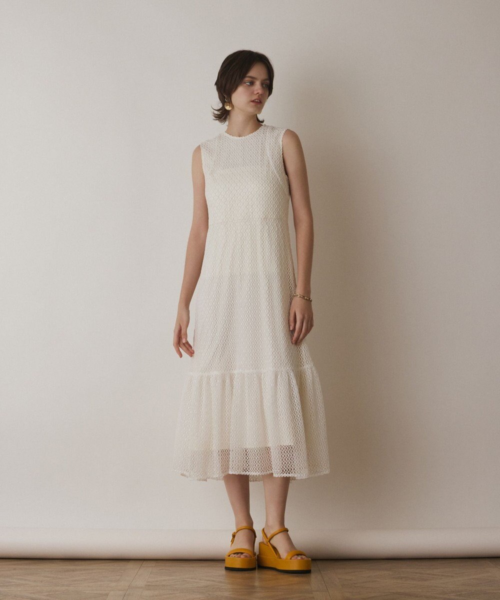 GRACE CONTINENTAL メッシュロングワンピース