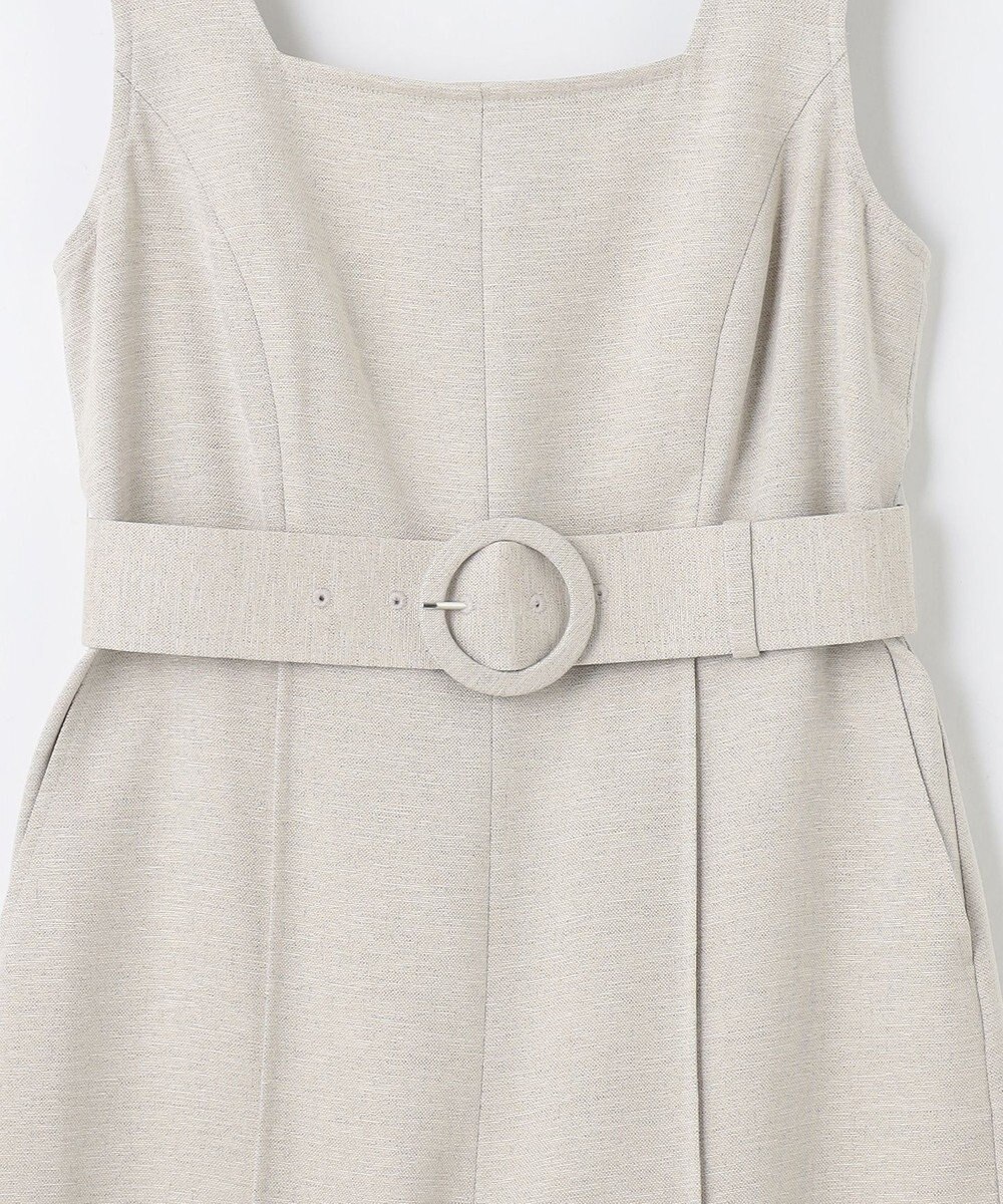 GRACE CONTINENTAL 麻調ベルトサロペット 
