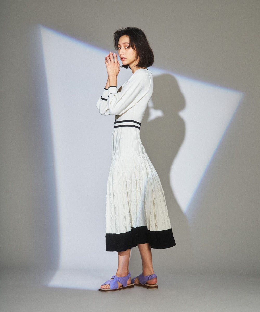 パターンタックニットワンピース Grace Continental Grace Continental グレースコンチネンタル 通販 パターンタックニットワンピース Grace Continental Grace Continental グレースコンチネンタル 通販