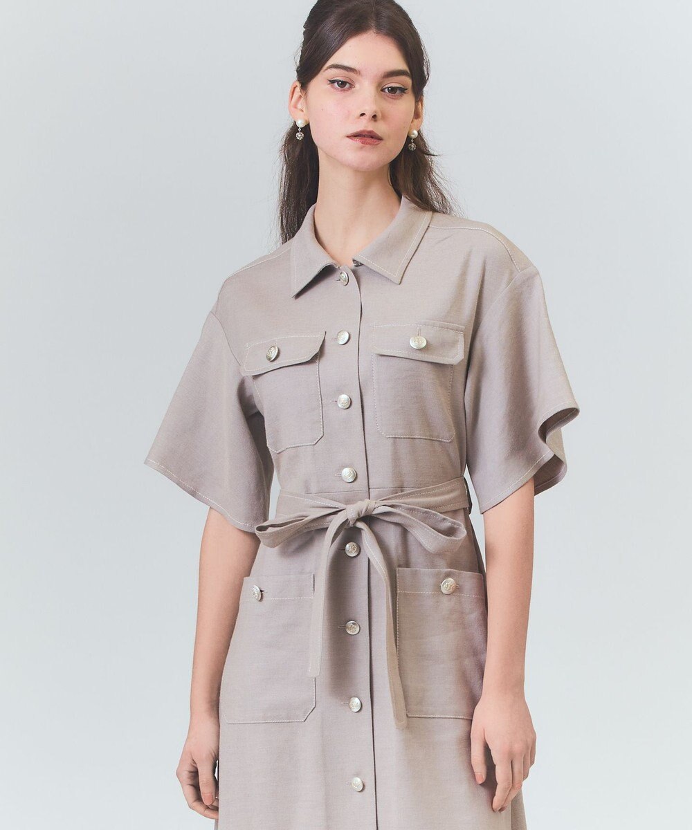 GRACE CONTINENTAL リネンデニムライクワンピース 