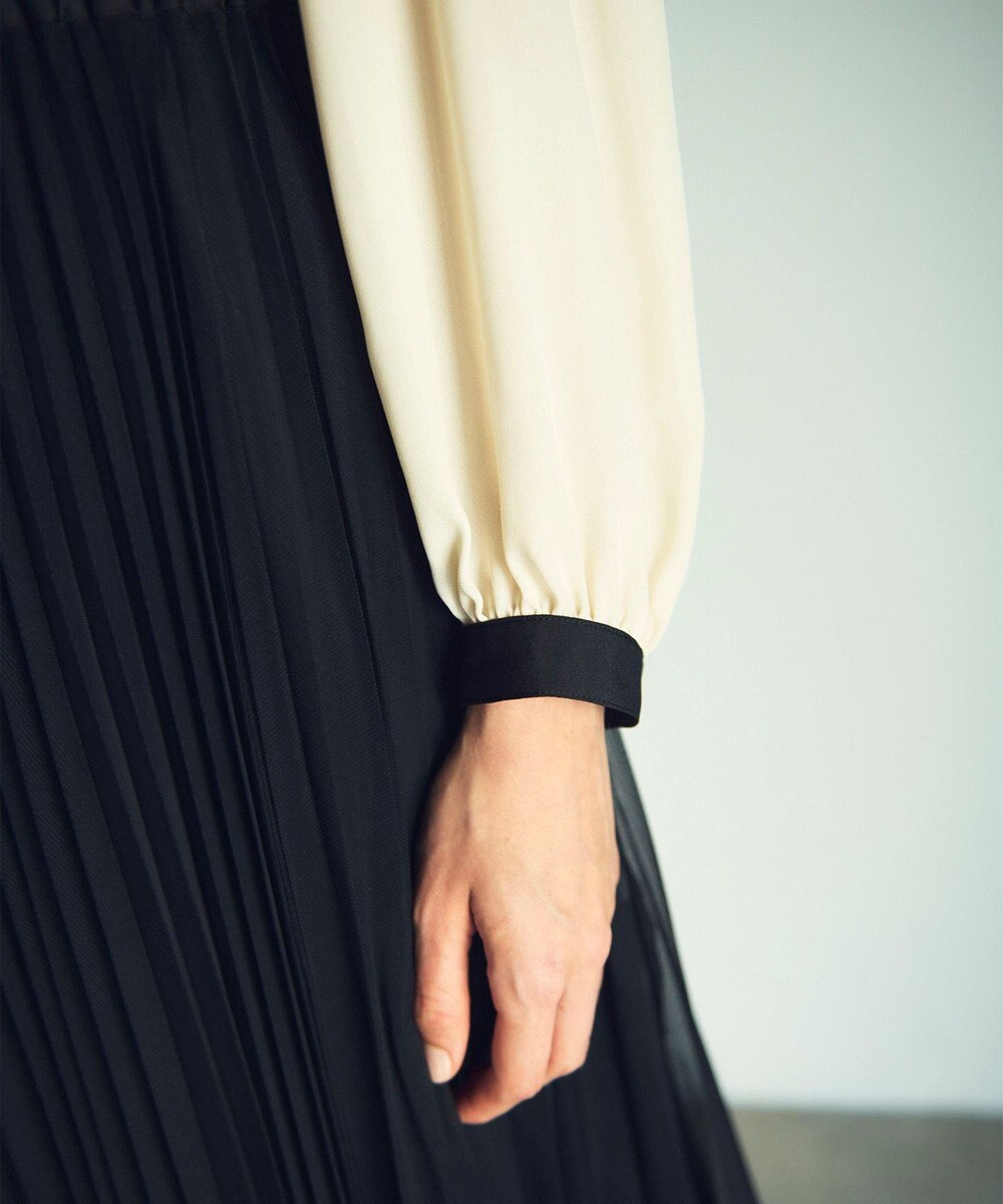 GRACE CONTINENTAL バイカラーレースブラウス 