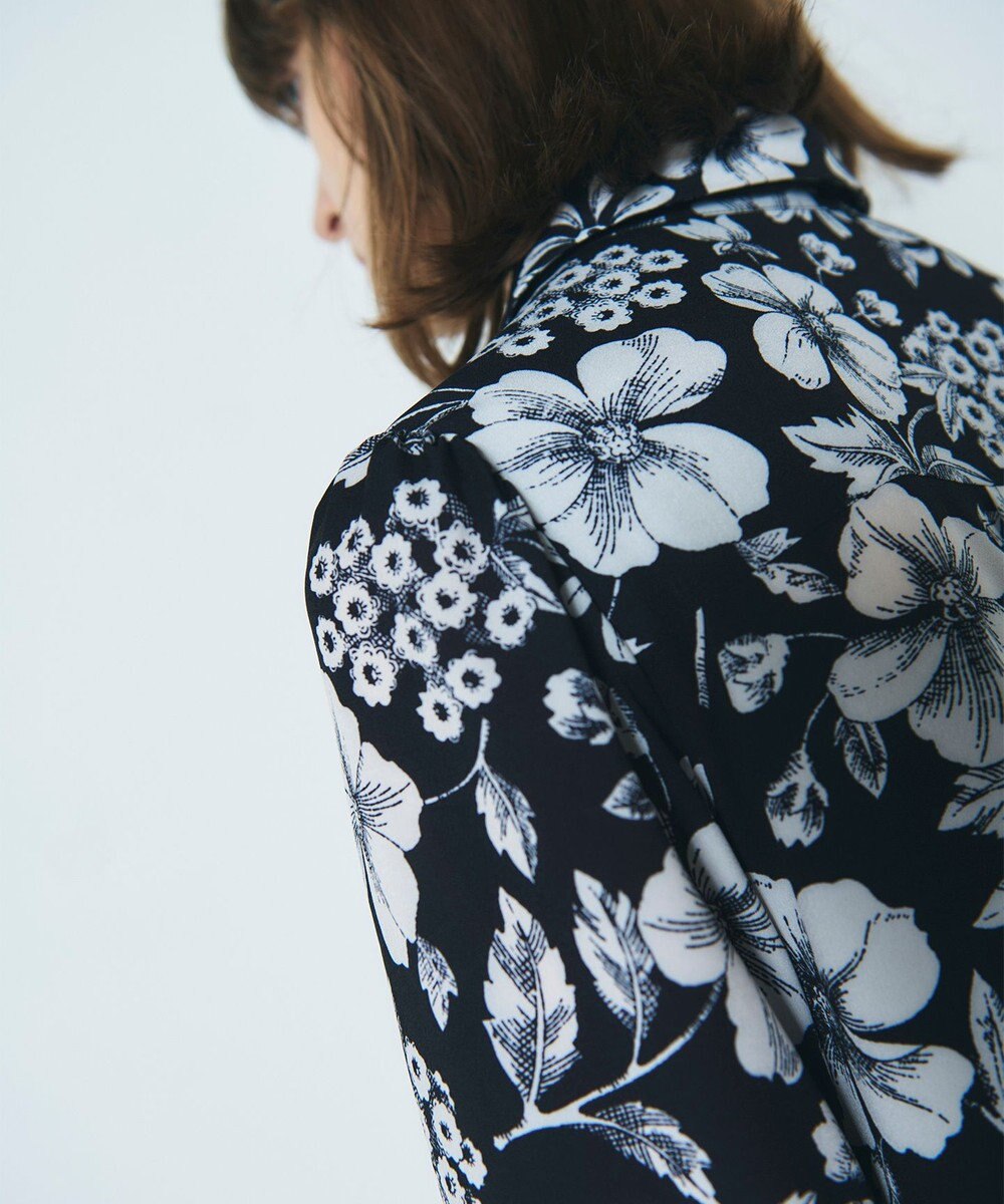 GRACE CONTINENTAL フラワープリントティアードワンピース 