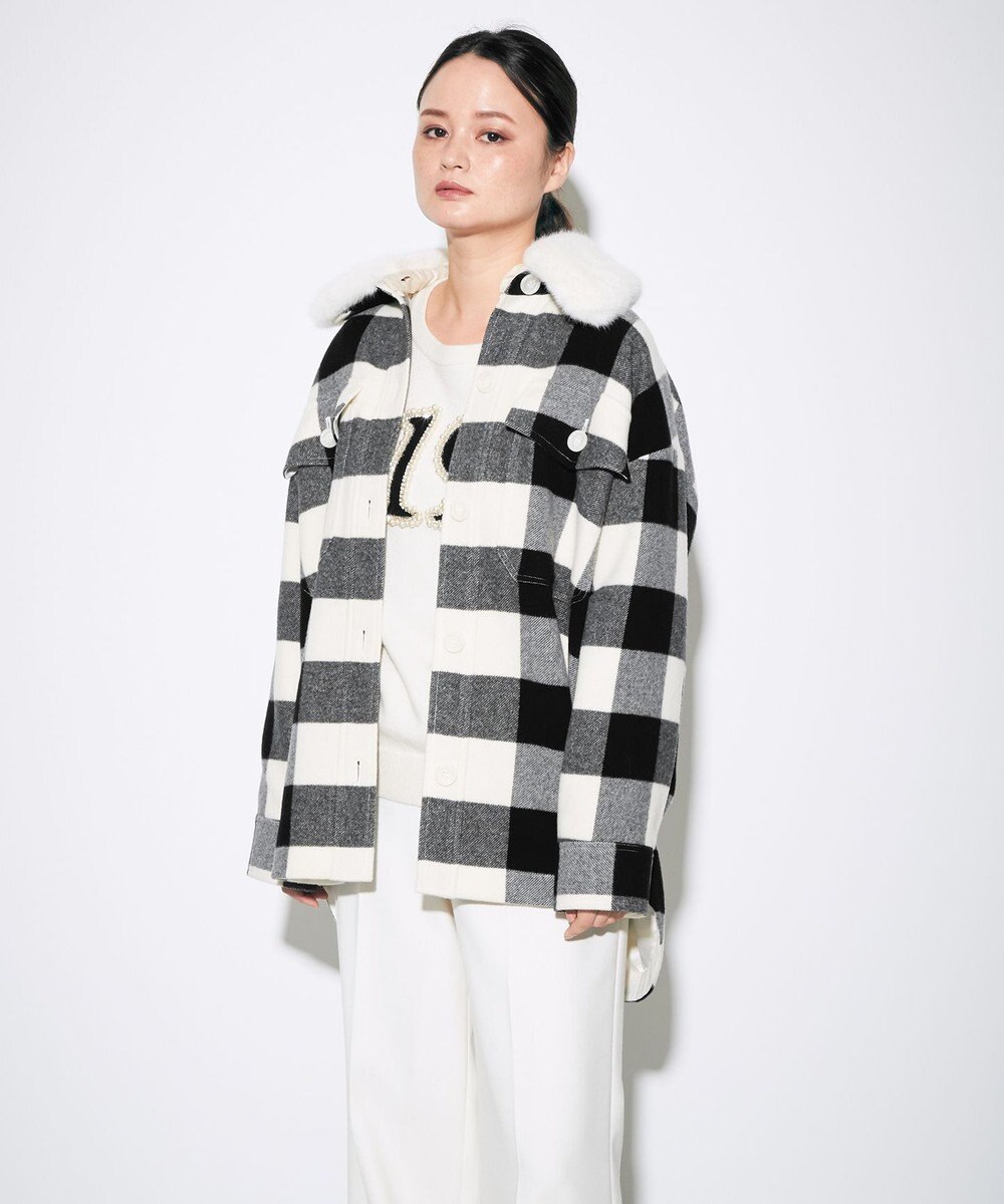 ウールチェックシャツジャケット Grace Continental Grace Continental グレースコンチネンタル 通販 ウールチェックシャツジャケット Grace Continental Grace Continental グレースコンチネンタル 通販