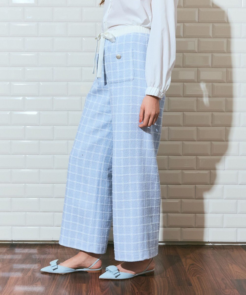 GRACE CONTINENTAL ツイードイージーパンツ 