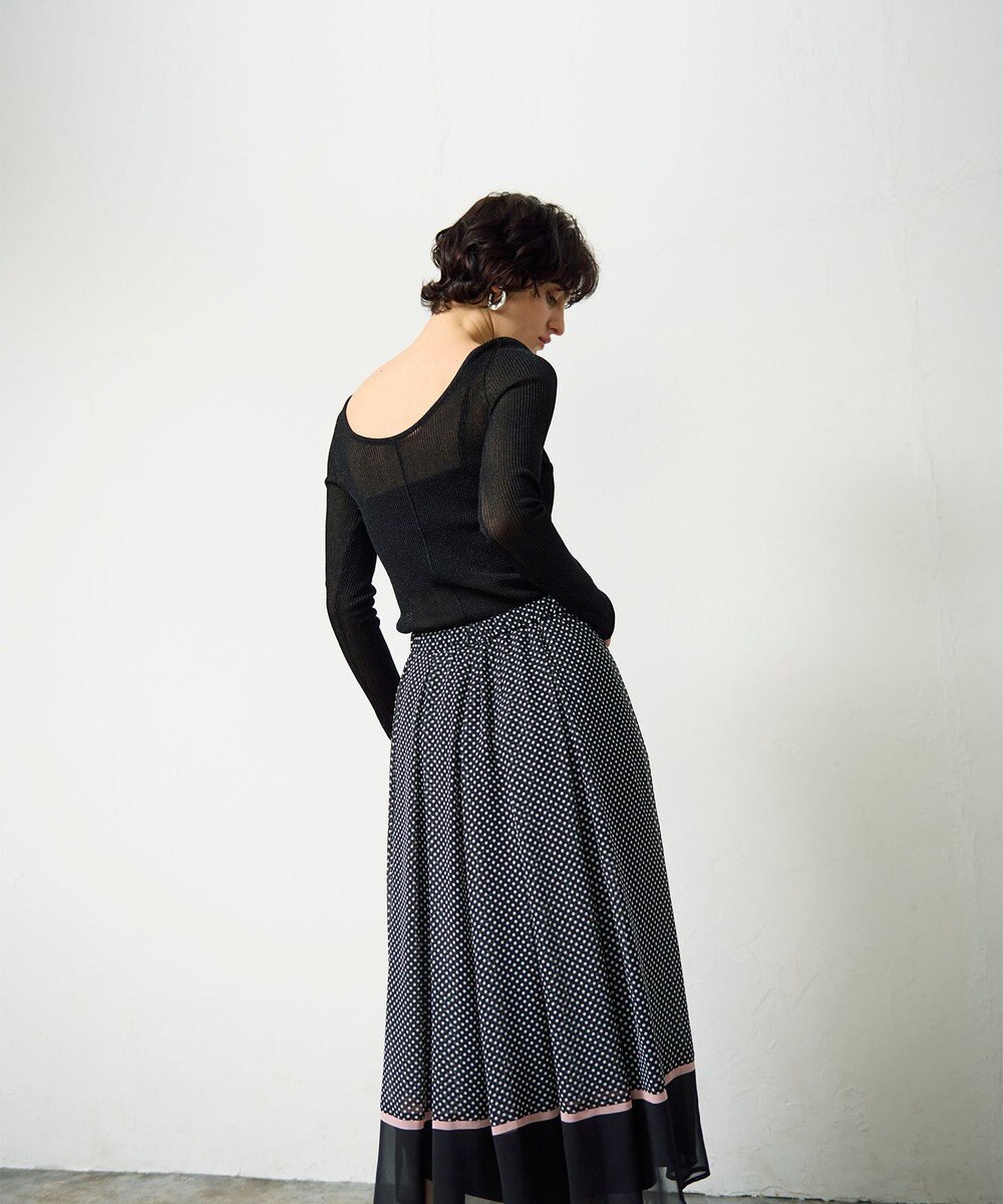 GRACE CONTINENTAL ドットBOXタックスカート 