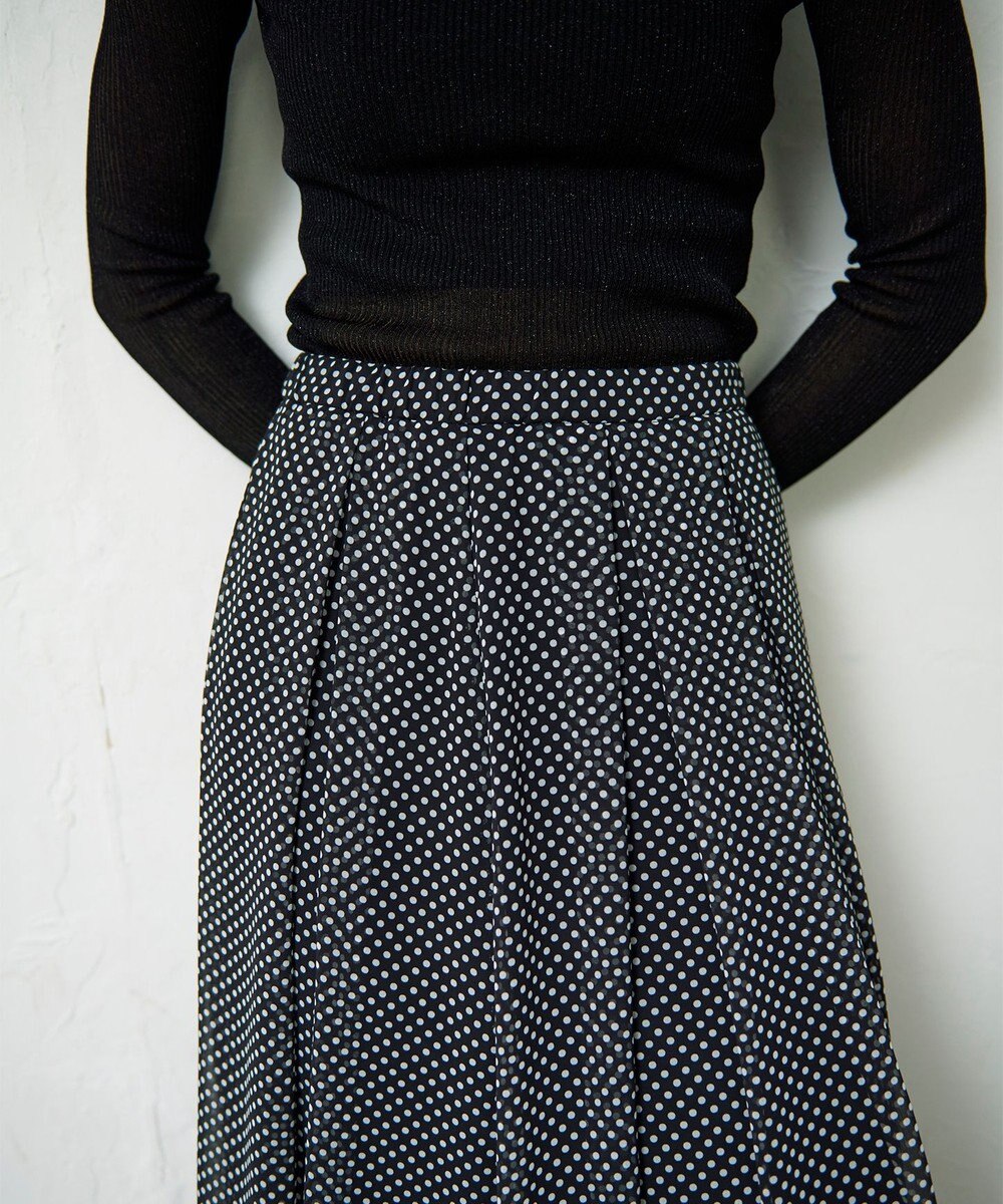 GRACE CONTINENTAL ドットBOXタックスカート 