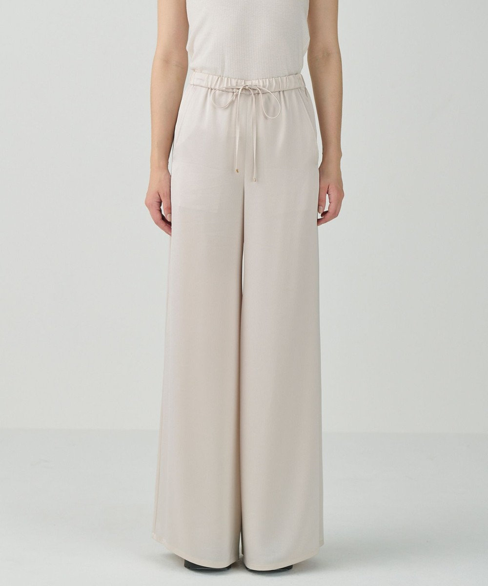 GRACE CONTINENTAL サテンラインイージーパンツ