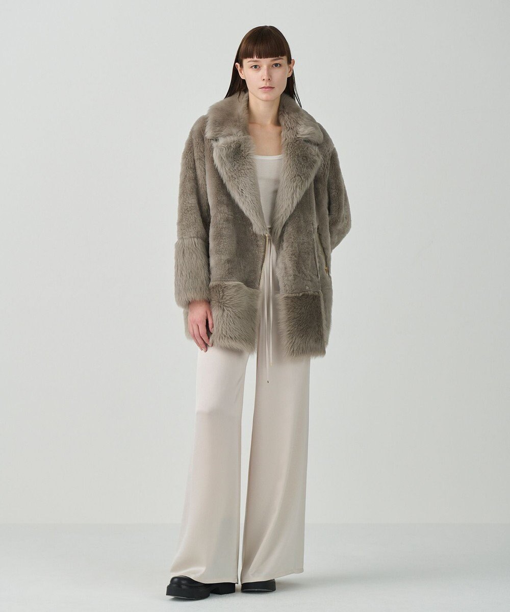 GRACE CONTINENTAL サテンラインイージーパンツ