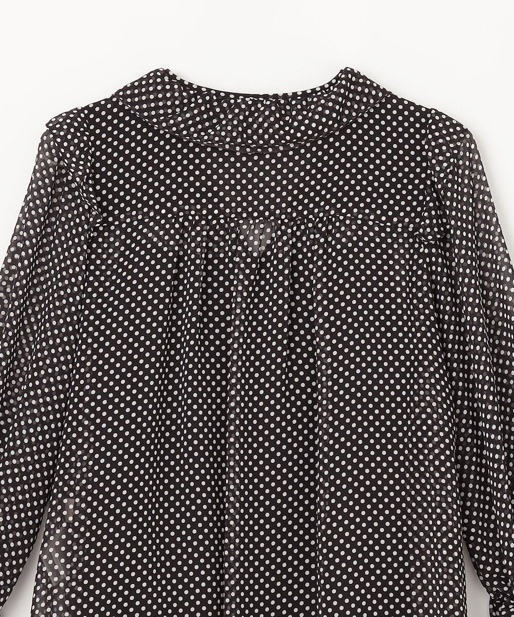 GRACE CONTINENTAL ドットラッフルブラウス 