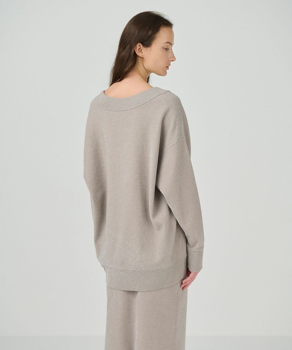 GRACE CONTINENTAL ラメVネックニットトップ