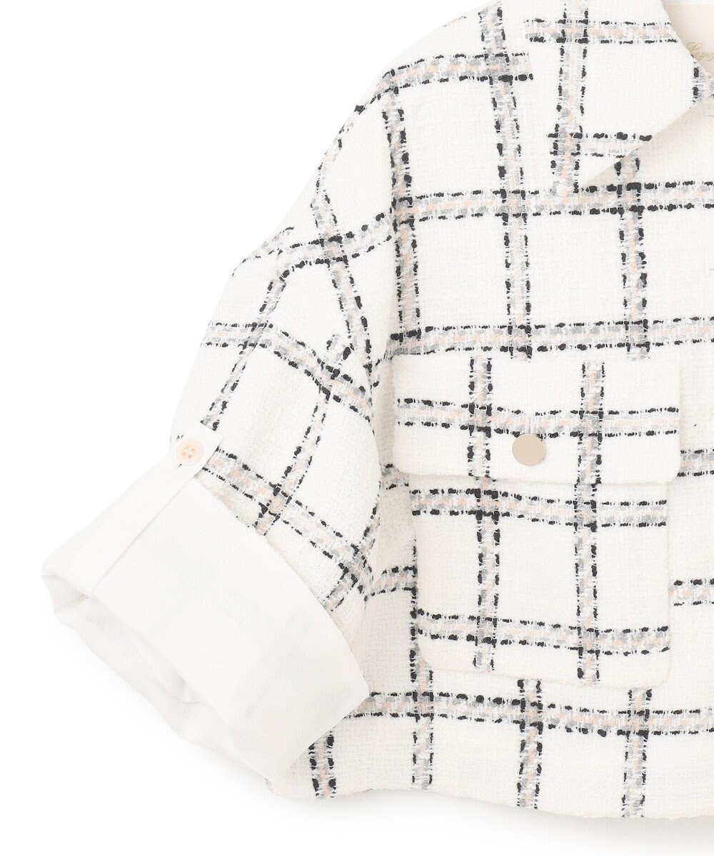 GRACE CONTINENTAL チェックツイードショートジャケット 