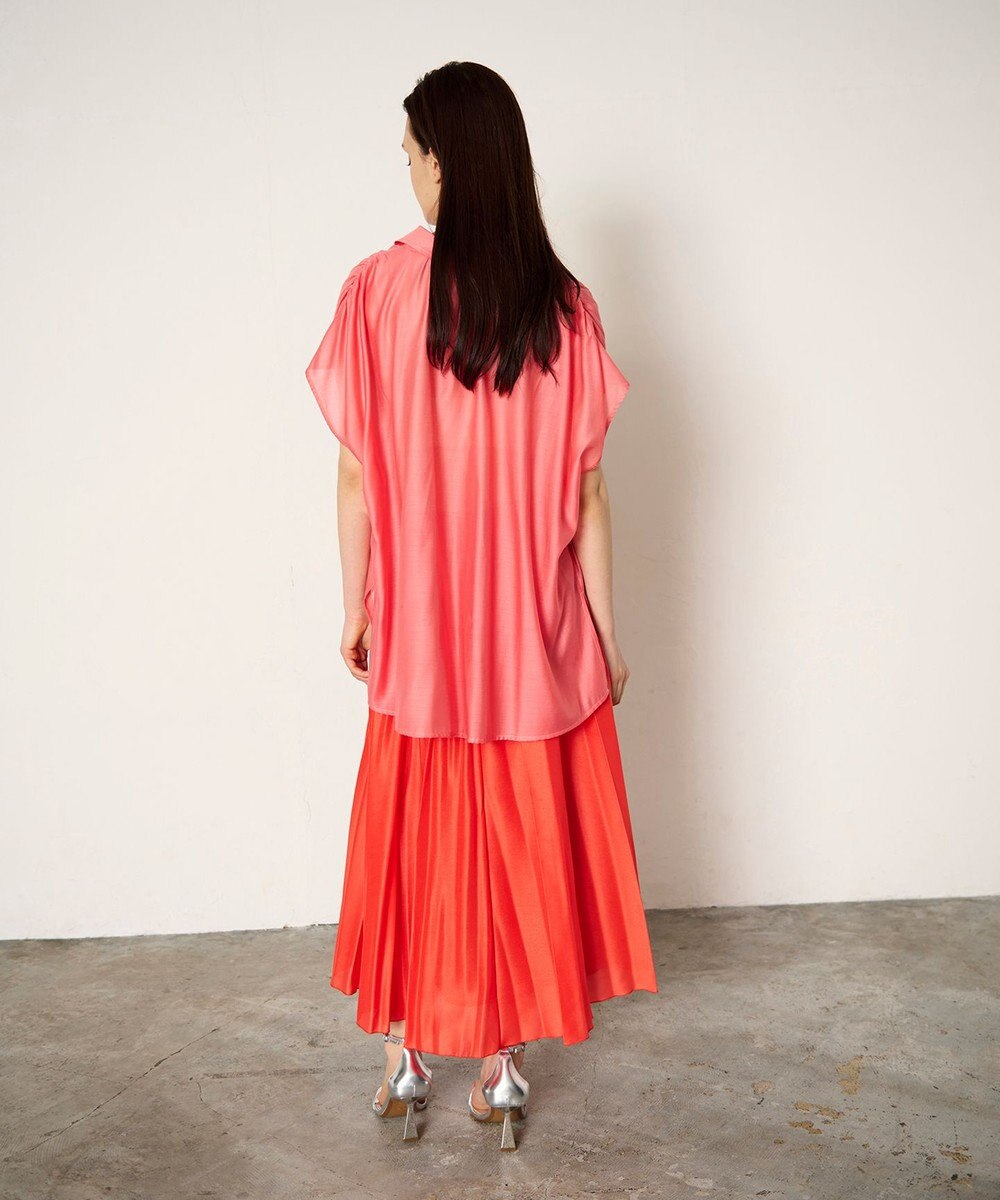 GRACE CONTINENTAL オーガンジープリーツスカート