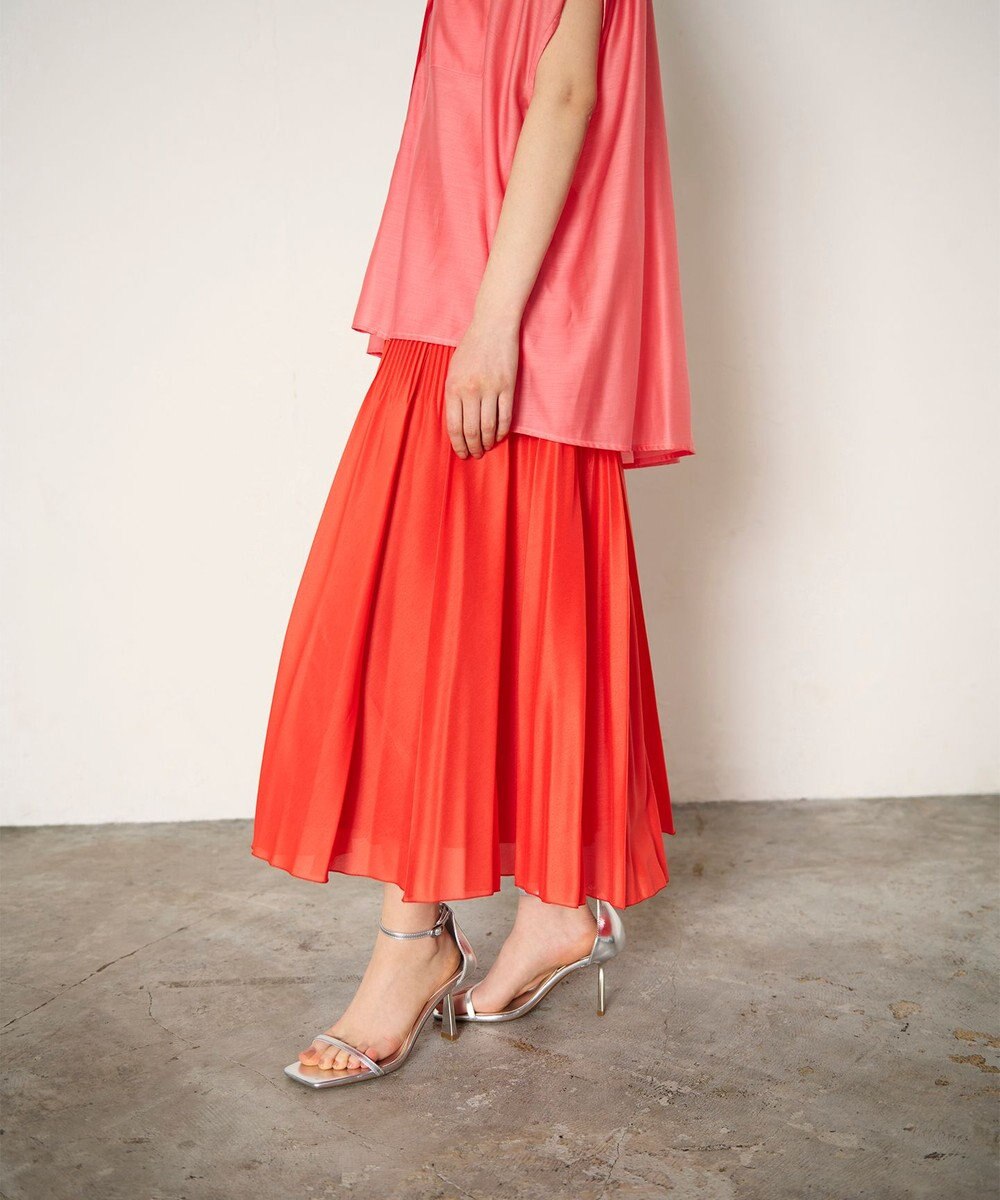 GRACE CONTINENTAL オーガンジープリーツスカート 