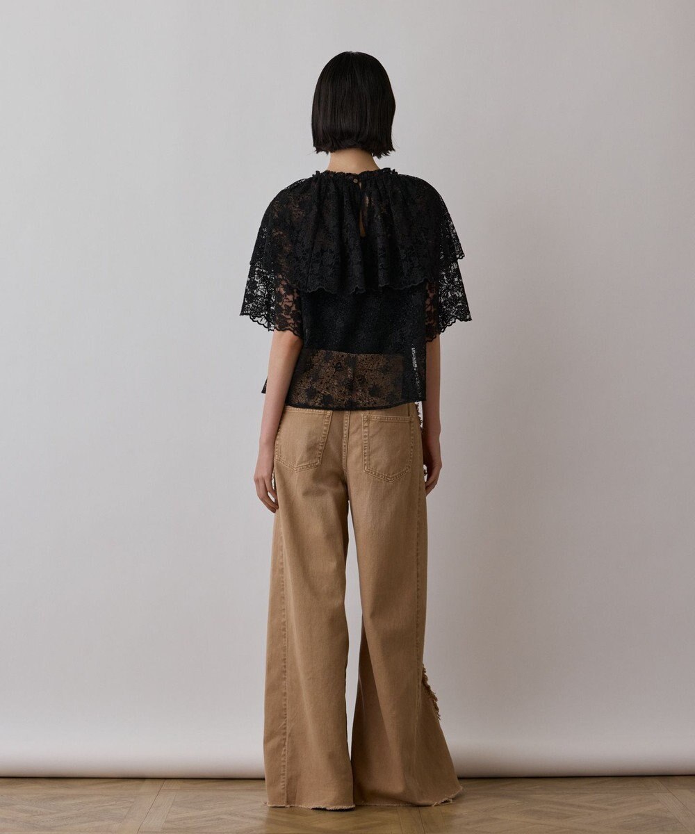 GRACE CONTINENTAL レースケープブラウス 