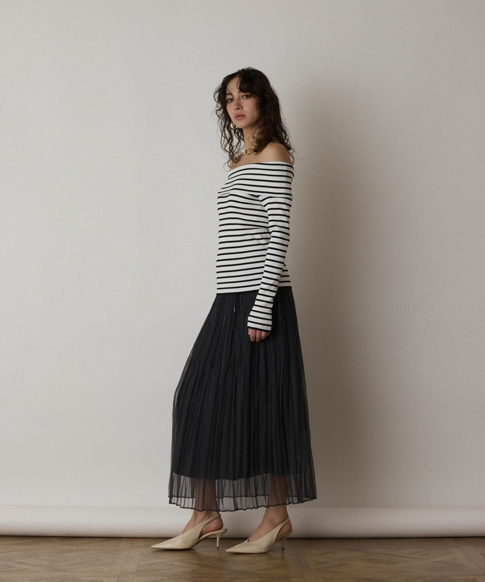 GRACE CONTINENTAL オーガンスパンコールスカート 