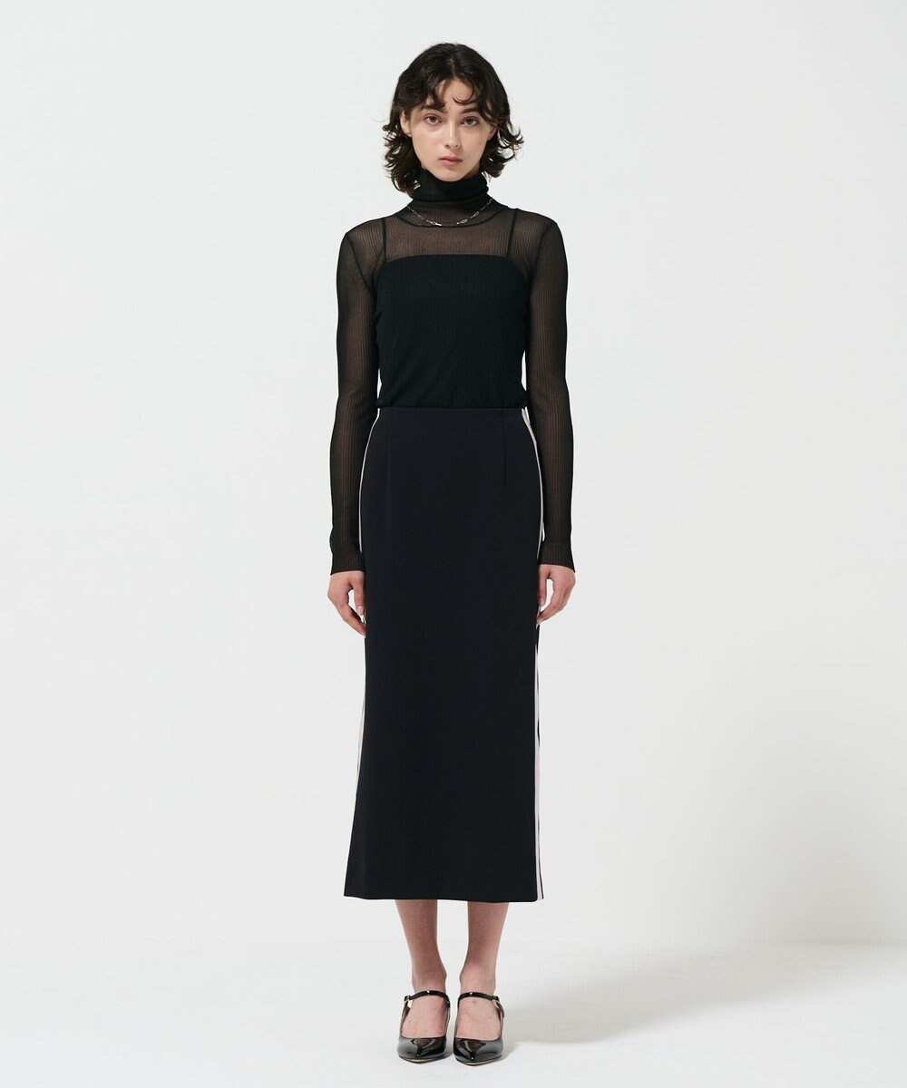 GRACE CONTINENTAL シアーリブタートルトップ 