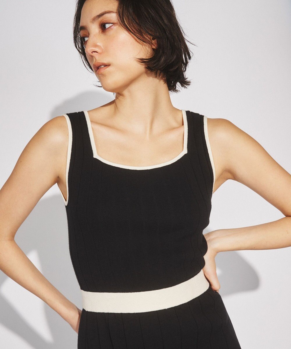 GRACE CONTINENTAL メッシュヘムニットワンピース