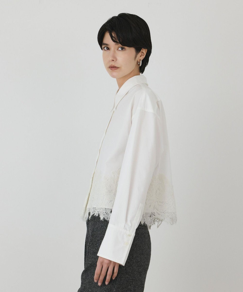 GRACE CONTINENTAL レースヘムシャツ 