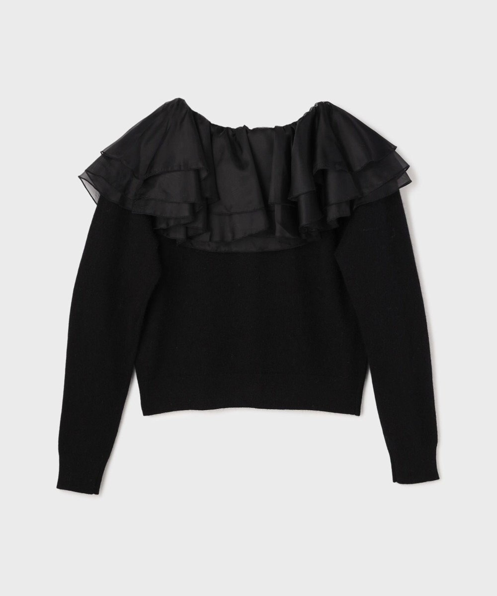 GRACE CONTINENTAL フリルニットカーディガン 