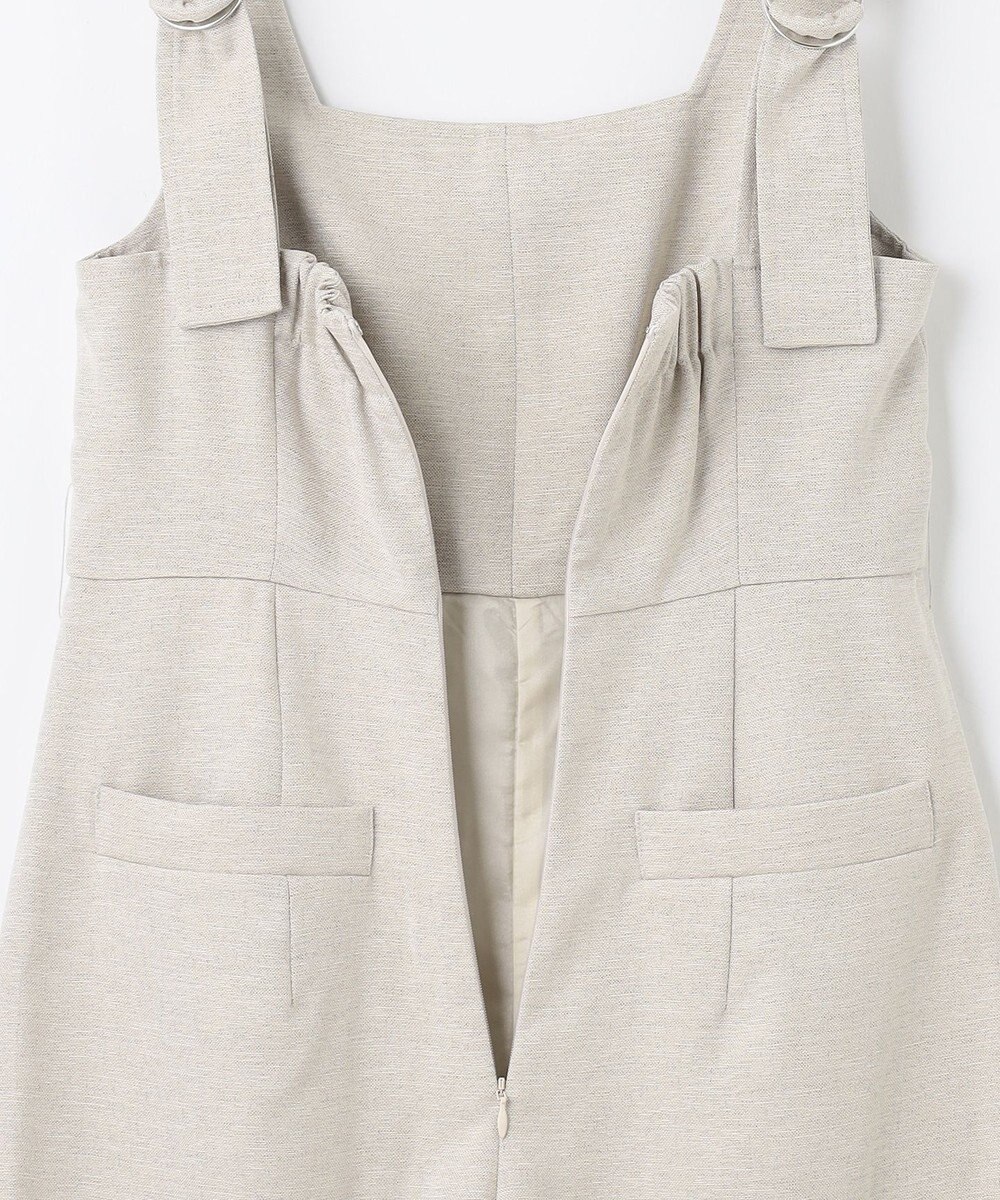 GRACE CONTINENTAL 麻調ベルトサロペット 