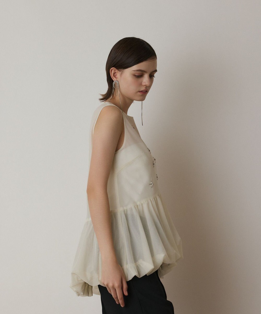 GRACE CONTINENTAL バルーンチュールトップ 