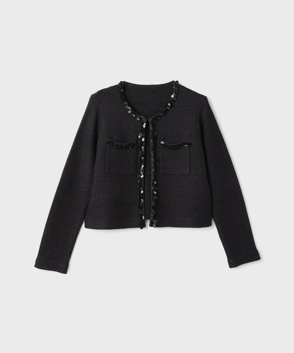 GRACE CONTINENTAL ブレードツイードニットジャケット 