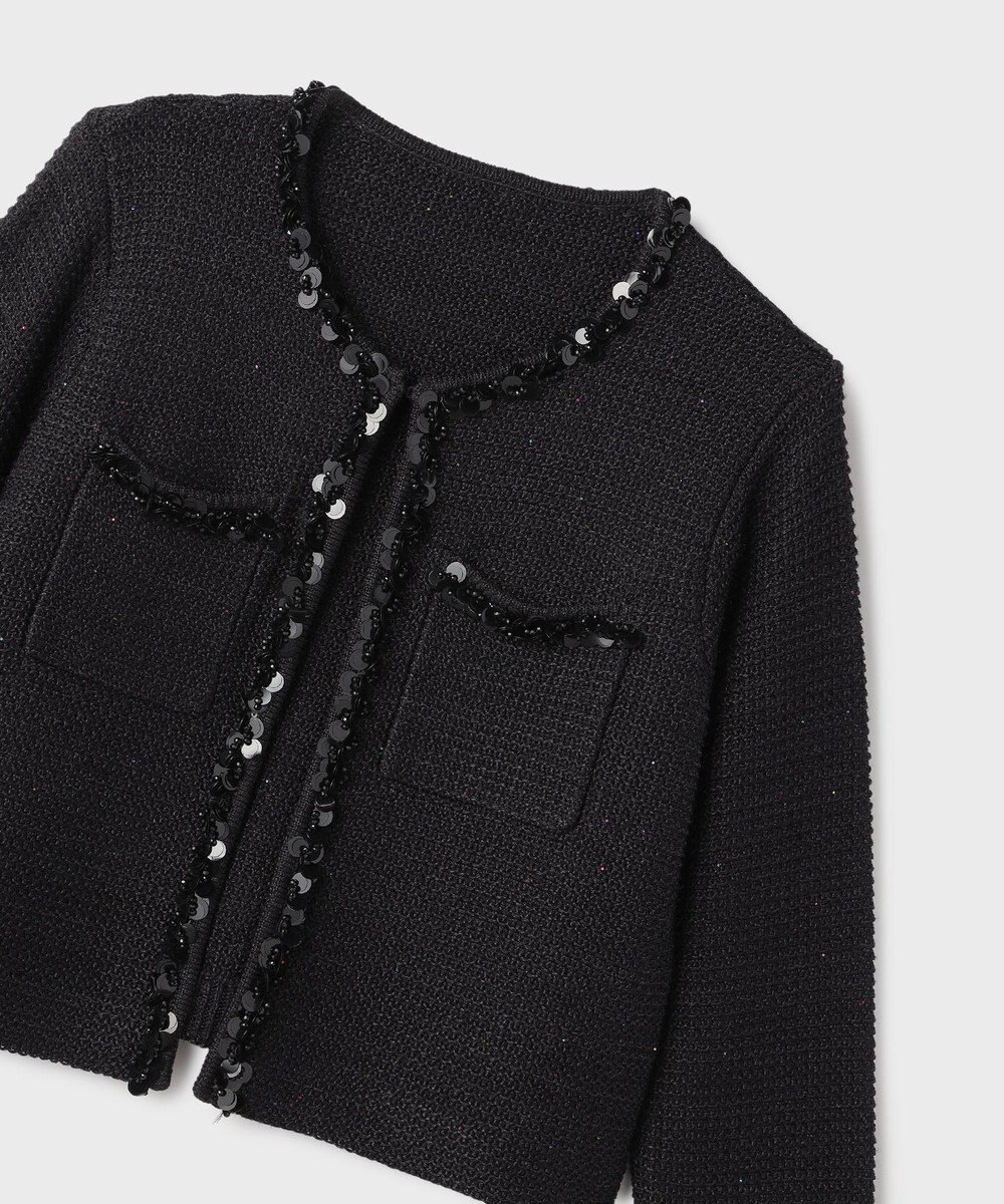 GRACE CONTINENTAL ブレードツイードニットジャケット 