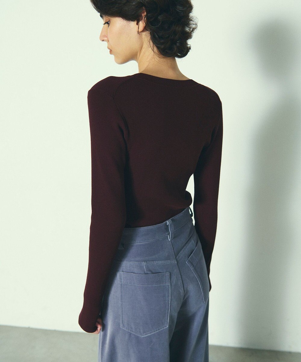 GRACE CONTINENTAL - リブニットセーター trim_ofgrc_iteme2b3127a4e5211e