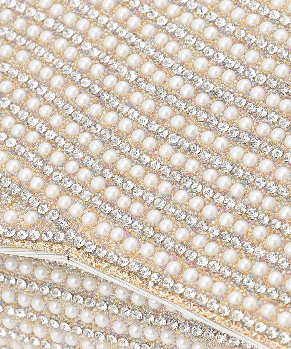 GRACE CONTINENTAL ラインストーンクラッチバッグ 