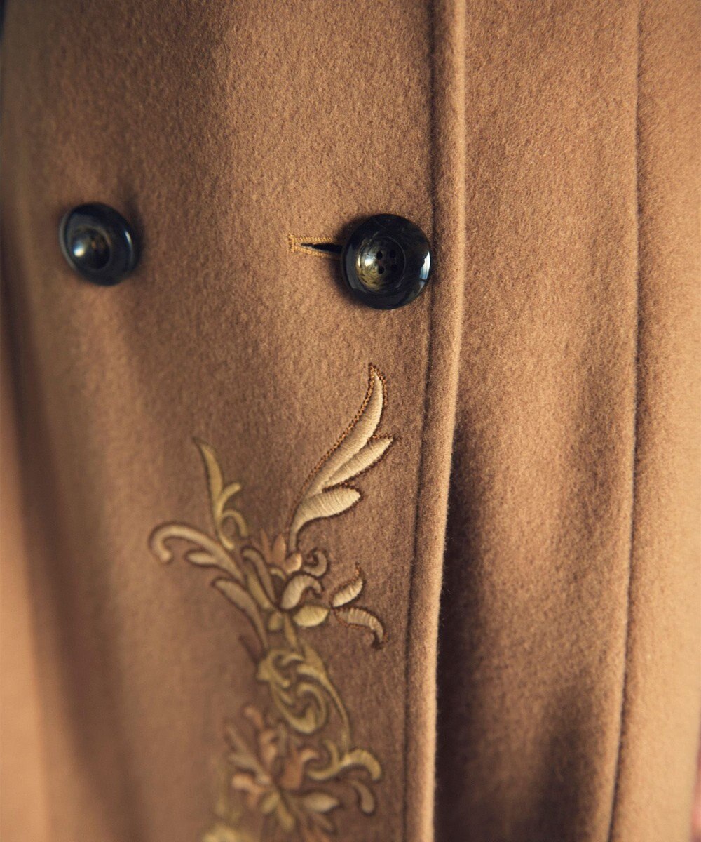 GRACE CONTINENTAL 刺繍ウールコート 