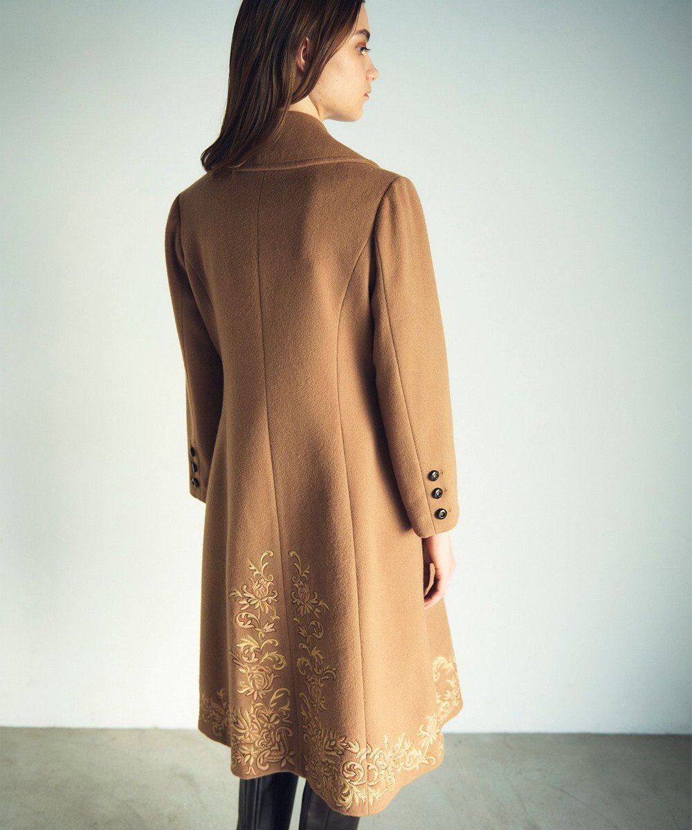 GRACE CONTINENTAL 刺繍ウールコート 