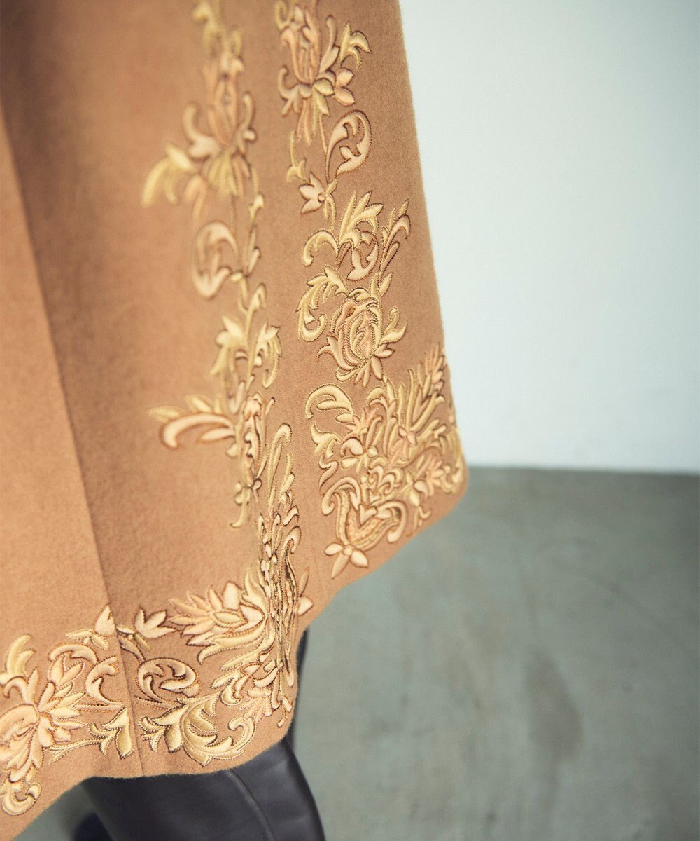 GRACE CONTINENTAL 刺繍ウールコート 