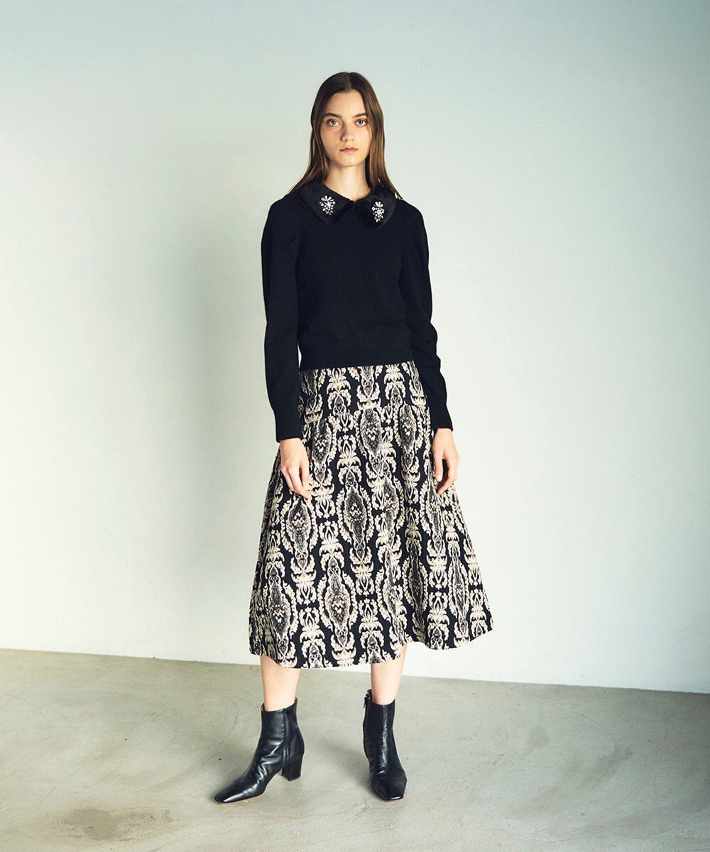 GRACE CONTINENTAL オーナメントジャガードスカート