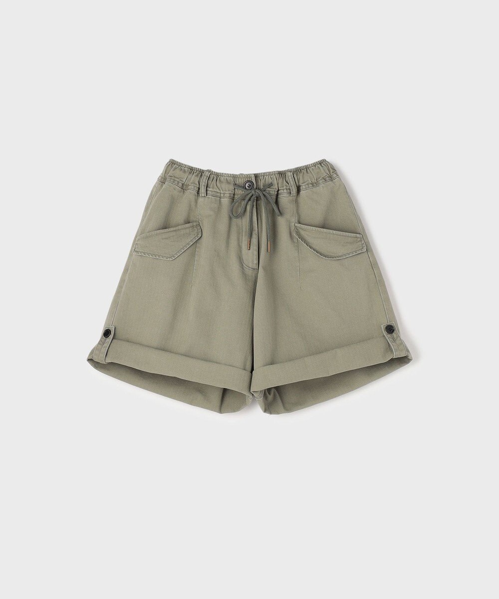 GRACE CONTINENTAL ヘリンボーンツイルハーフパンツ 