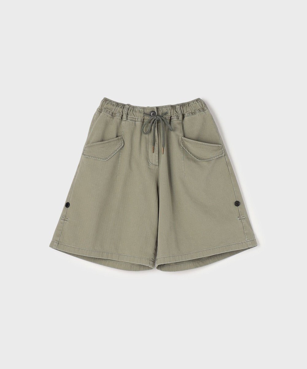 GRACE CONTINENTAL ヘリンボーンツイルハーフパンツ 