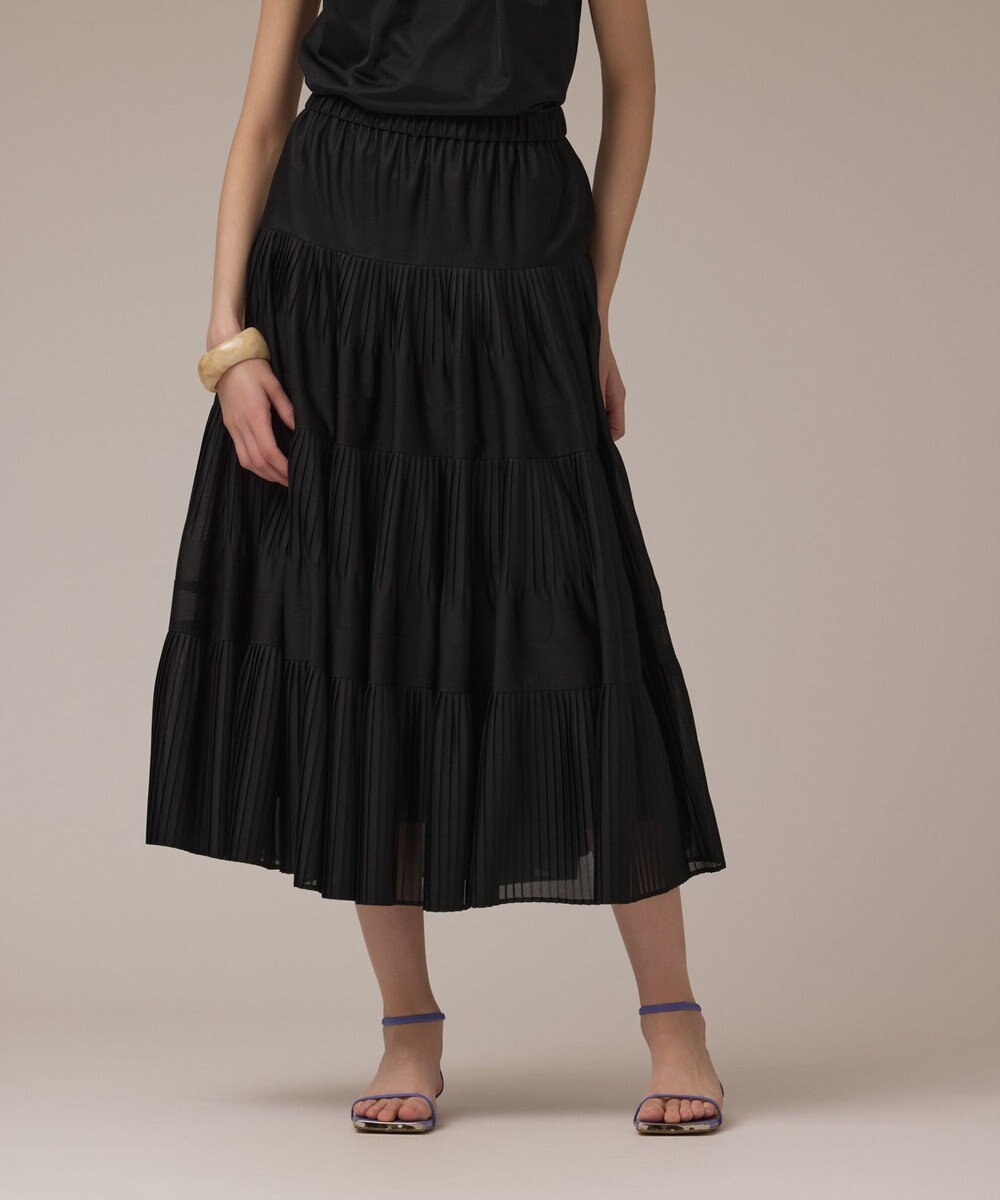 GRACE CONTINENTAL プリーツティアードスカート 
