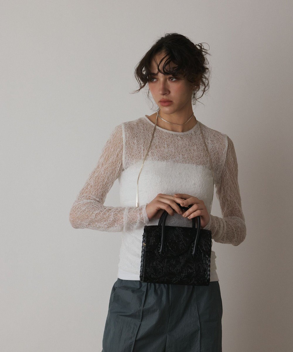 GRACE CONTINENTAL シアーレースカットトップ 