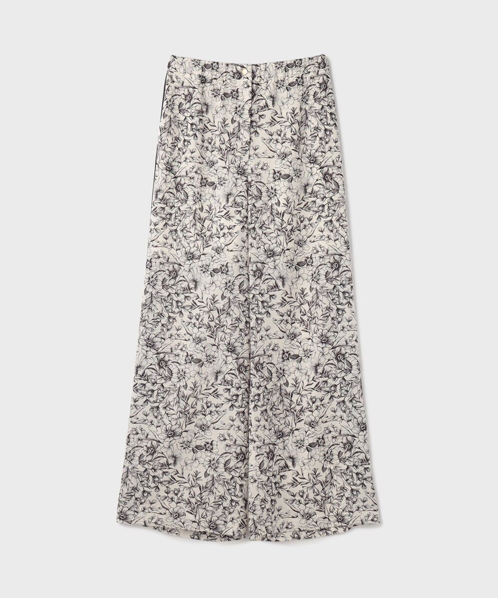 GRACE CONTINENTAL モノトーンフラワープリントパンツ 