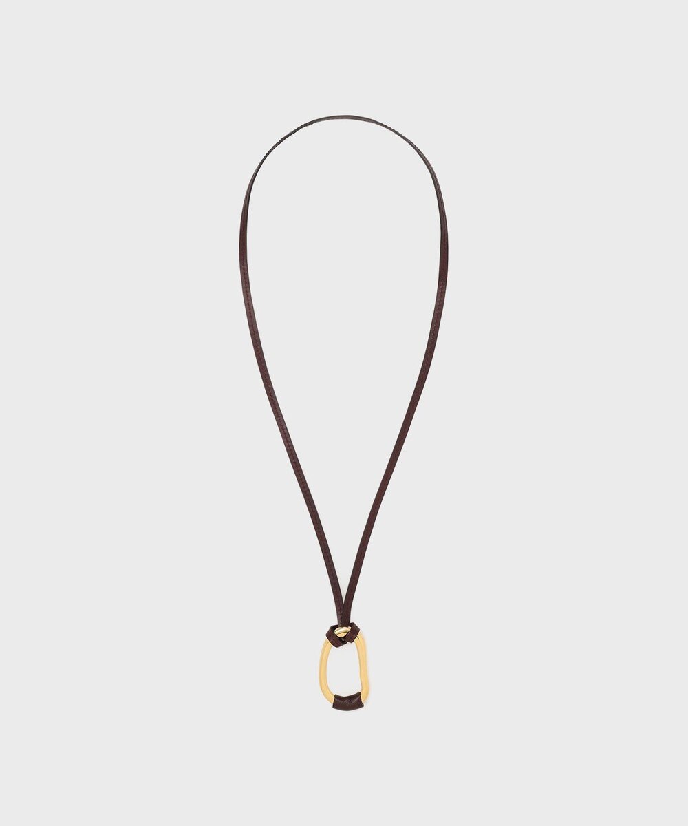 GRACE CONTINENTAL レザーリングネックレス 