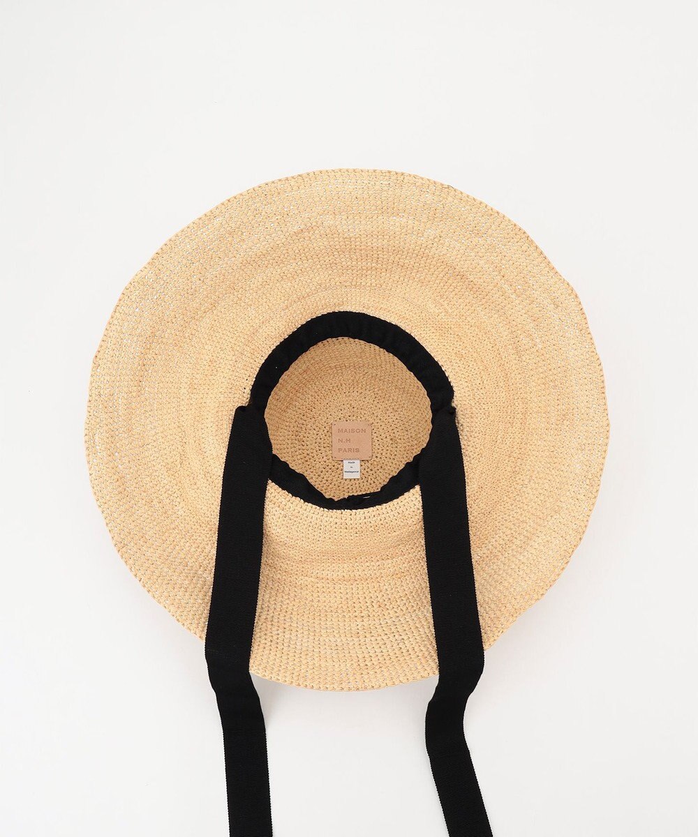 GRACE CONTINENTAL MAISON N.H Parisラフィアリボンハット 