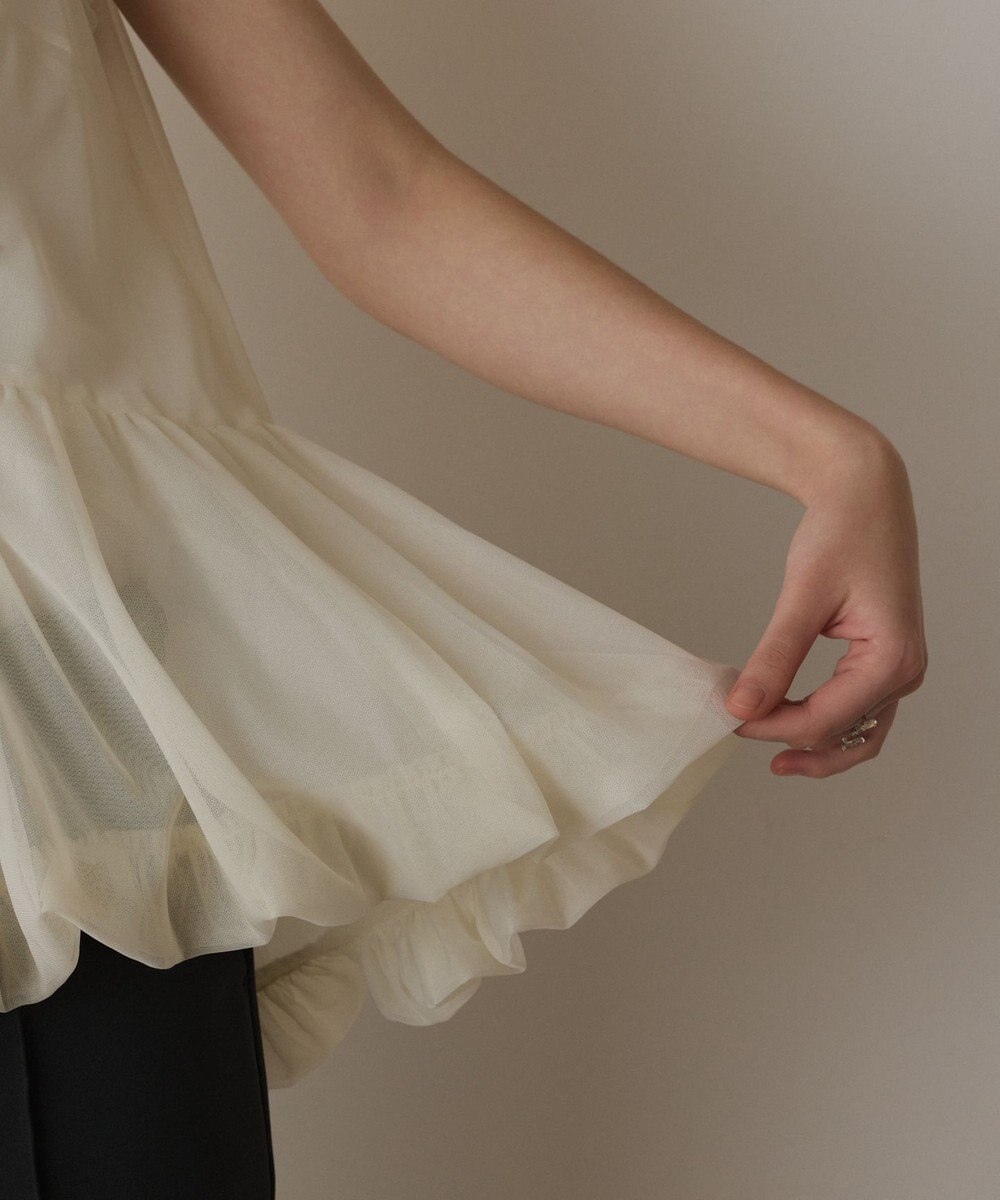 GRACE CONTINENTAL バルーンチュールトップ