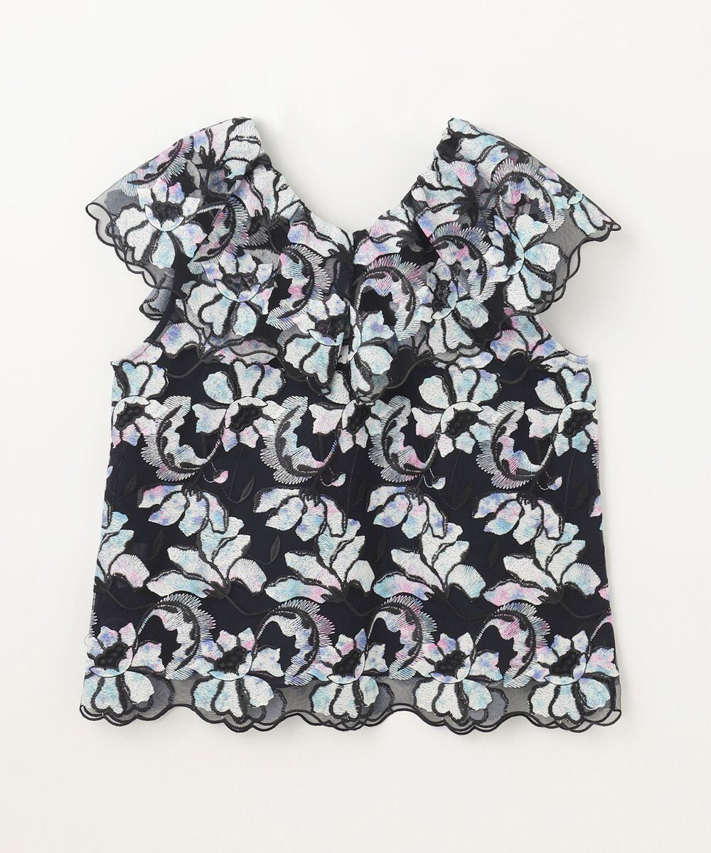 GRACE CONTINENTAL フラワー刺繍プリントトップ 