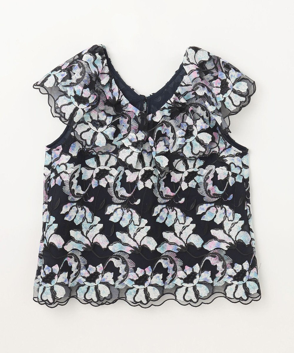 GRACE CONTINENTAL フラワー刺繍プリントトップ 