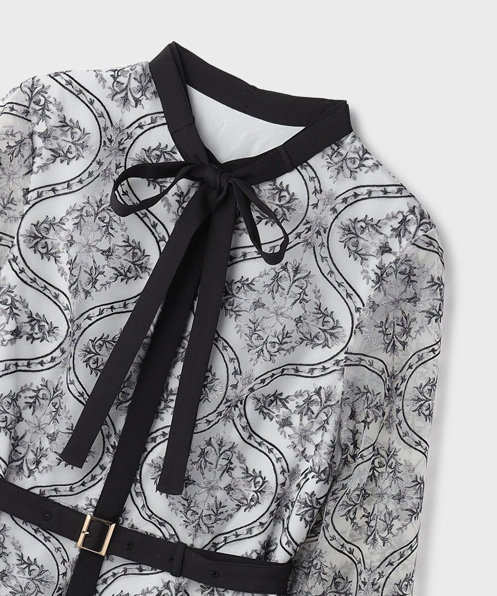 GRACE CONTINENTAL オーナメント刺繍フレアワンピース 